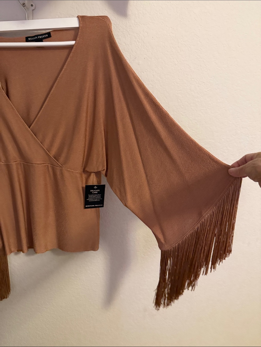 Boston Proper Copper Knit V-Neck Top - Picture 5 of 5